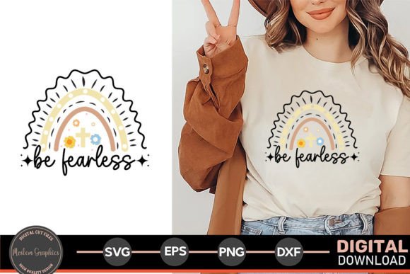 Be Fearless - Christian Quotes Retro SVG