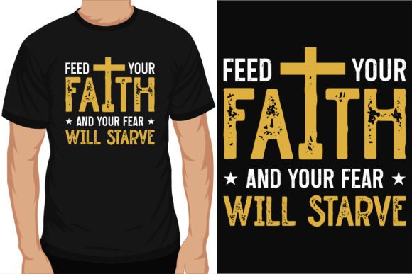 Faith or Jesus Typography T-Shirt Designs