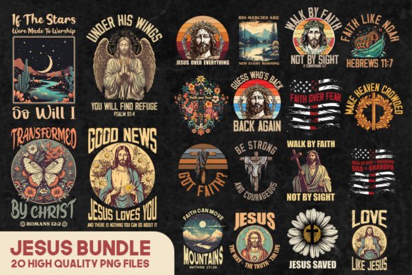 Jesus for Easter Sublimation Bundle and T-Shirt Designs