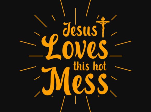 Jesus Typographic Tshirt Design and T-Shirt Designs