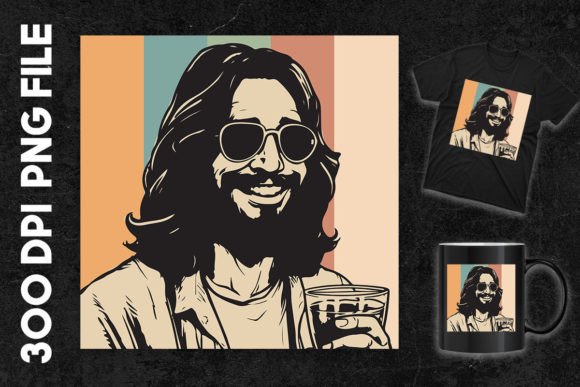 Jesus Wearing Sunglasses and T-Shirt Designs